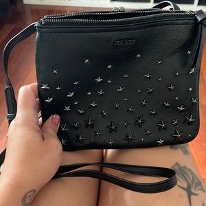 Nine West black star studded crossbody purse